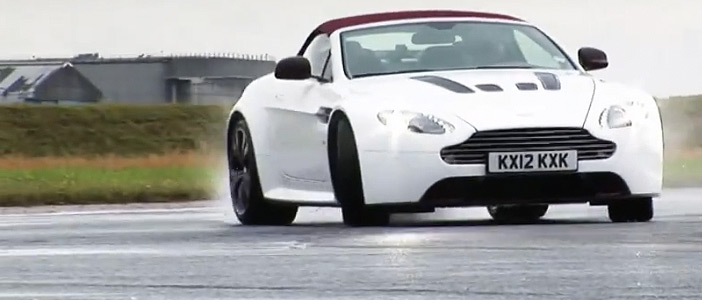 Evo’s Jethro Bovingdon hoons it up in the Aston Martin V12 Vantage Roadster