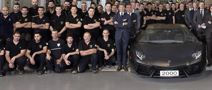 Lamborghini Celebrates 2,000th Aventador