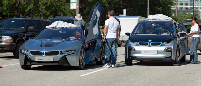 BMW i8 and i3 spotted on the streets of Chicago