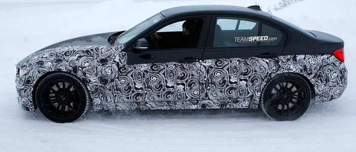 2014 BMW M3 Sedan Spotted Winter testing