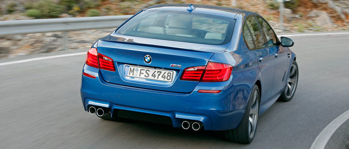 Action footage of the new BMW M5 Sedan