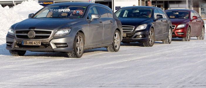 A trio of Mercedes-Benz CLS Shooting Brakes Spotted Winter Testing