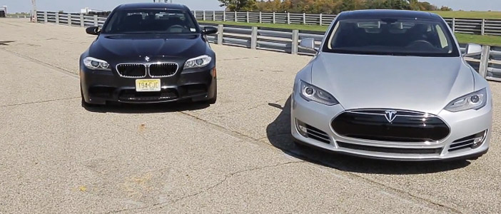 Green vs. Mean: Tesla Model S Drags the M5