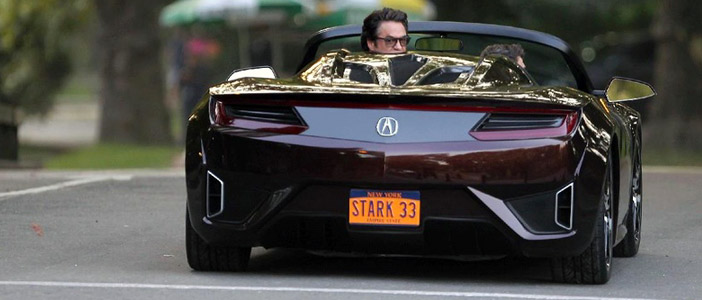 Ironman trades in his Audi R8 Spyder for the Acura Concept Roadster