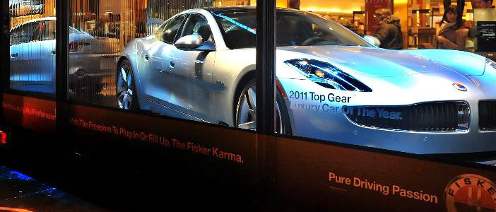 Fisker Karma takes center stage at Harrods