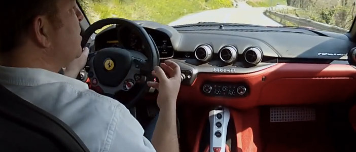 Steve Sutcliffe gets another go in the Mega Ferrari F12 Berlinetta