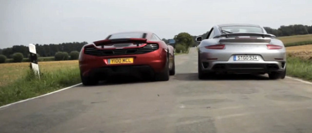 Twin Turbo Drag Race: Porsche 991 Turbo S vs. McLaren MP4-12C