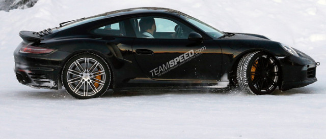 Facelifted 2016 Porsche 911 Models Spotted Playing In The Snow