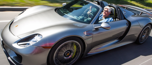 Leno gets seat time in the production-ready Porsche 918 spyder