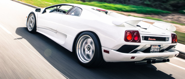 Jay Leno tests out his mechanics super-tuned lamborghini Diablo