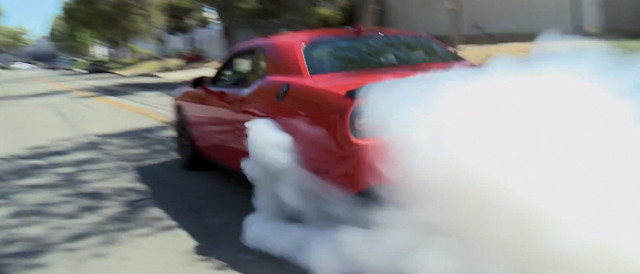 Leno ‘Challenges’ the Hellcat To Burn Rubber