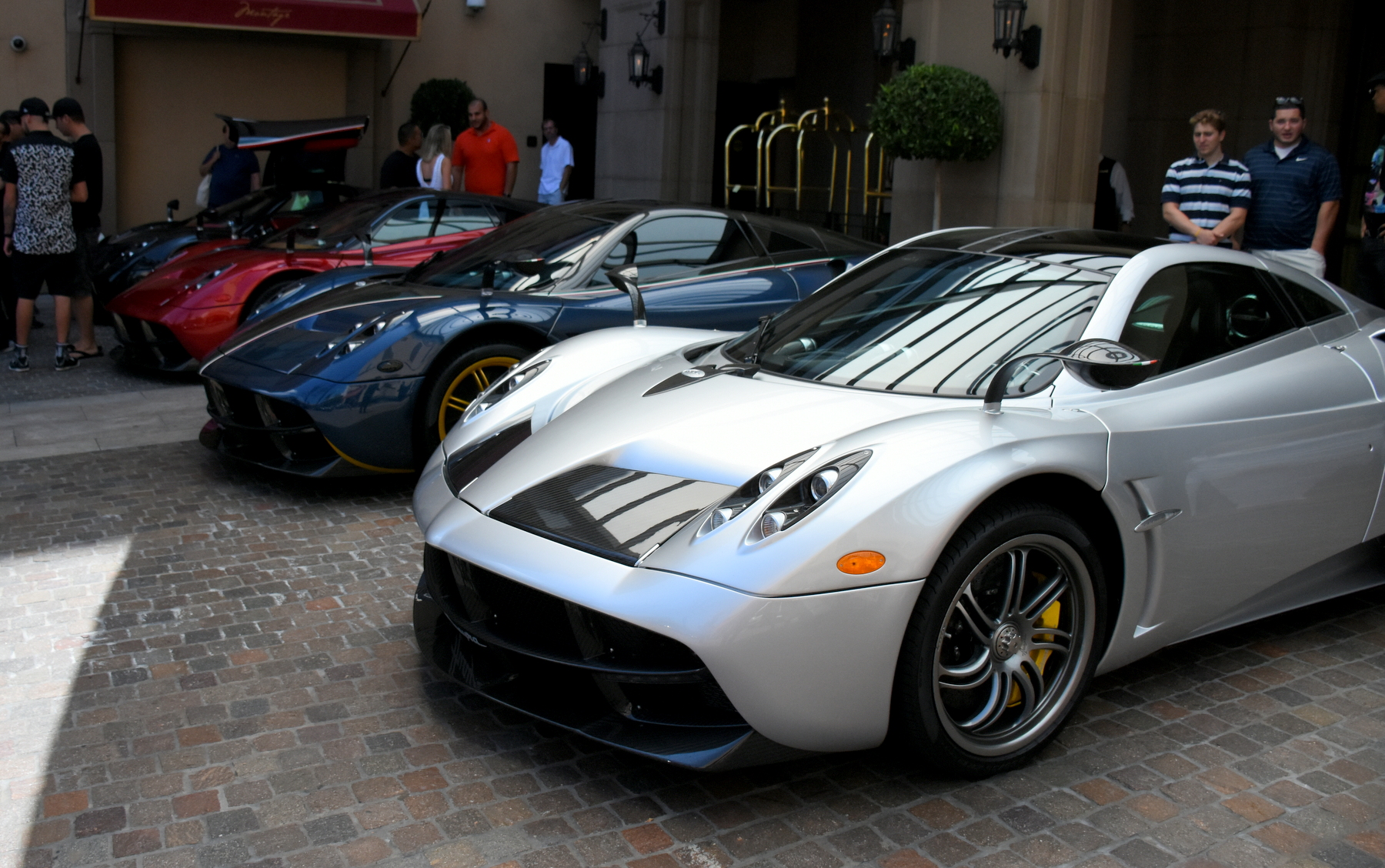 Eleven Pagani Huayras on the Streets of Beverly Hills