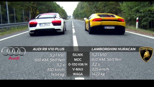 Flash Drive: New Audi R8 V10 Plus vs Lamborghini Huracan