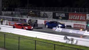 Drag Racing Tesla Model S P100D Takes on the World