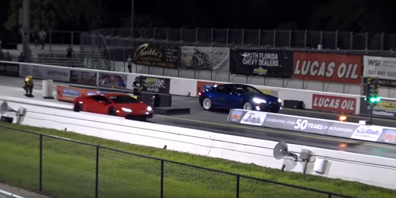 Drag Racing Tesla Model S P100D Takes on the World