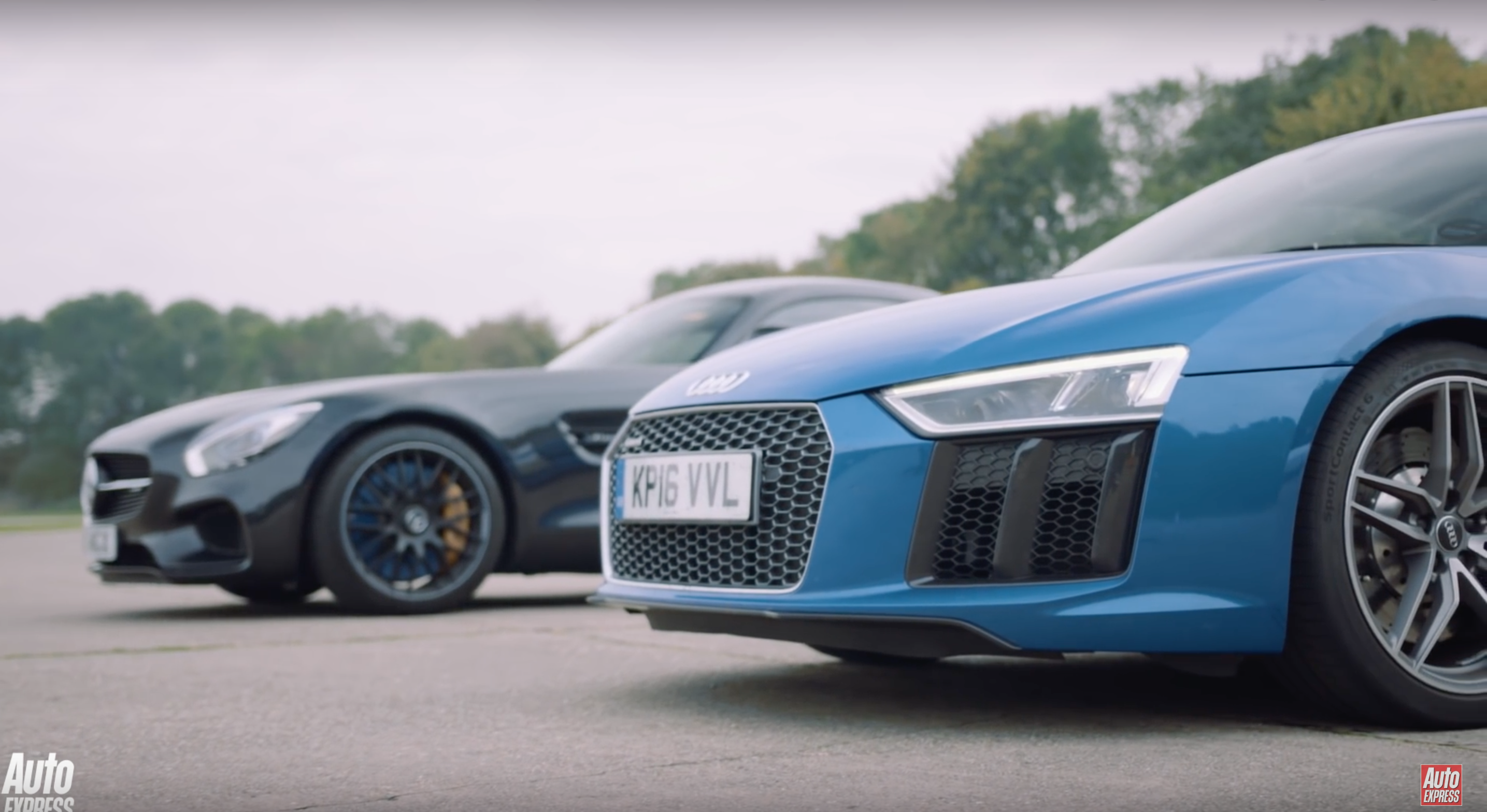 Mercedes-AMG GT S and Audi R8 V10 Take It to the Runway