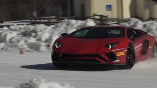Raging Bulls Kick Up Snow at Lamborghini Winter Academy