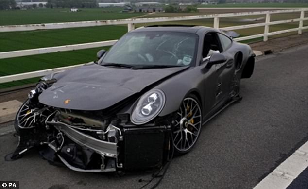 Porsche 991 Turbo and Shelby Mustang Collide
