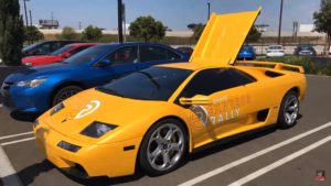 This Lamborghini Diablo completed a 1,300 mile rally.