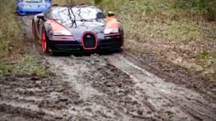 Bugatti Veyron going off-road.