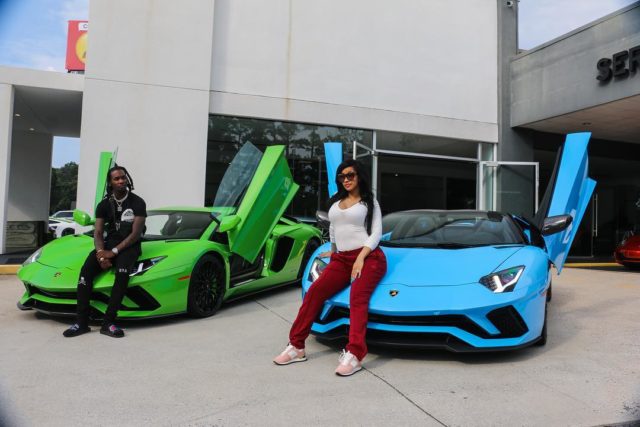 Cardi B and Offset Lamborghini Aventador