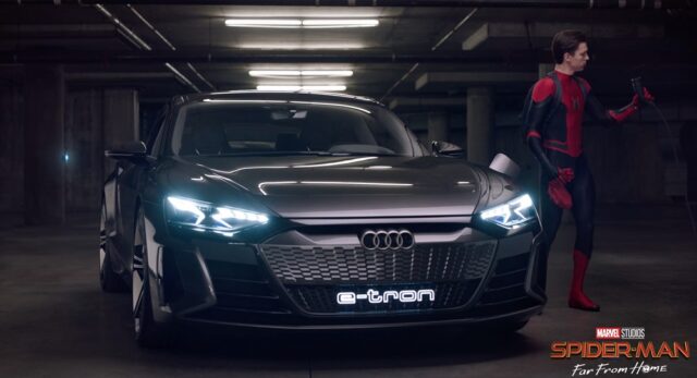 audi e-tron gt concept + spiderman