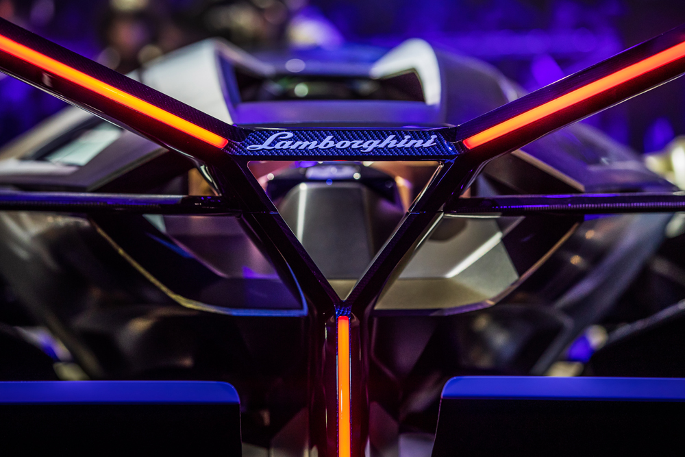 Lamborghini Lambo V12 Vision GT Rear End Tail Light Assembly in Monte Carlo