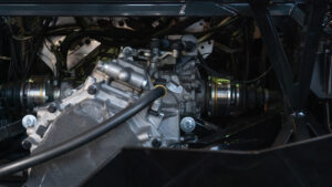 Lamborghini Gallardo manual transmission transaxle assembly mated to twin turbo Texas Speed LS engine