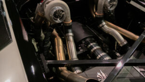 Garrett Turbochargers sponsored Widebody twin turbo Lamborghini at SEMA