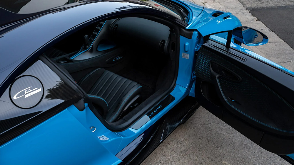 Blue Bugatti Chiron Pur Sport on Bring a Trailer